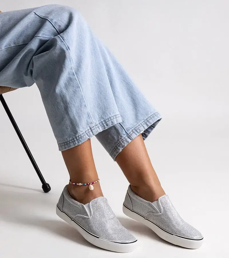 Gemre Silver Shiny Sneakers Lublubah