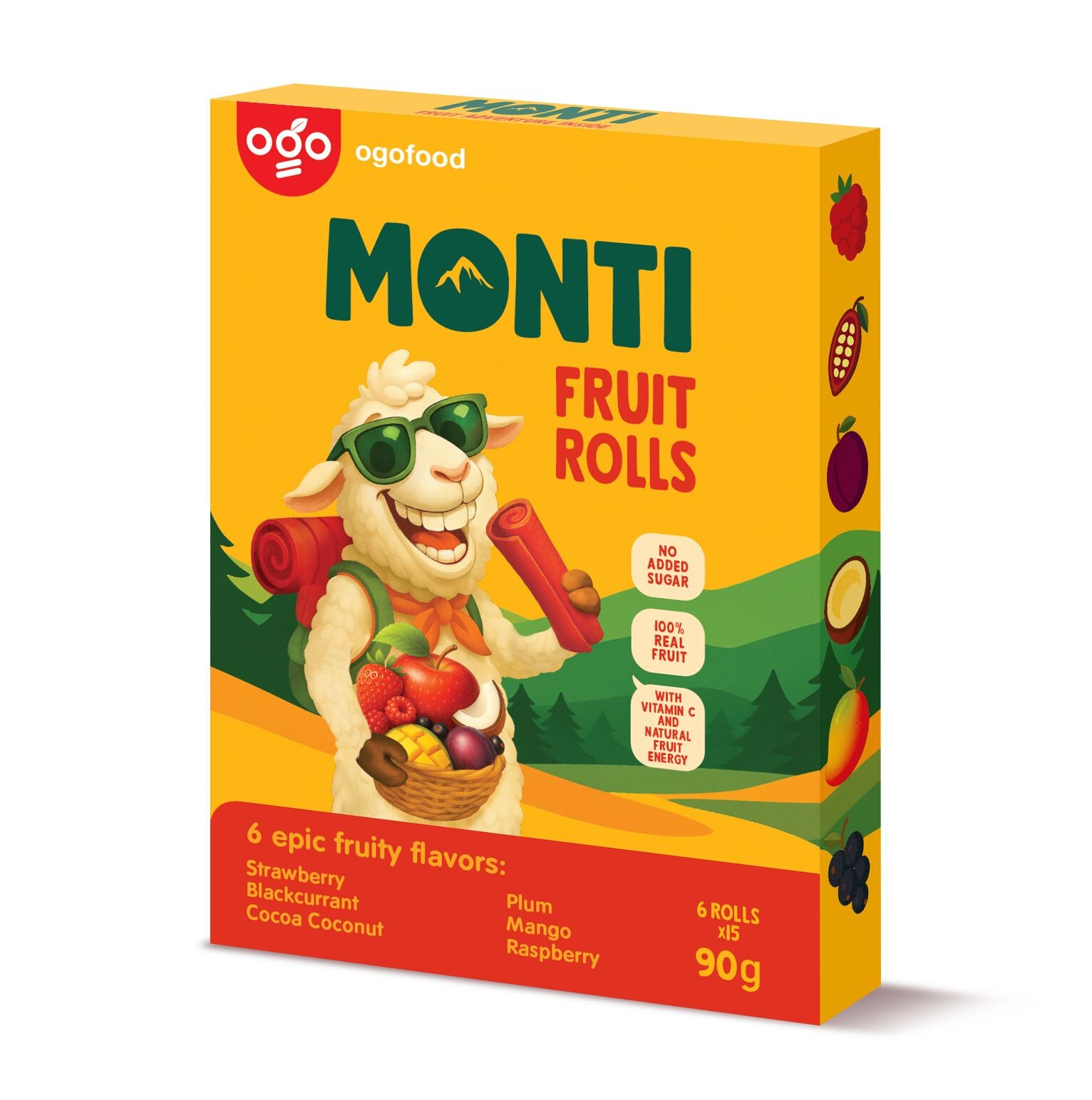 OGO MONTI Ovocná trubička mix 90 g