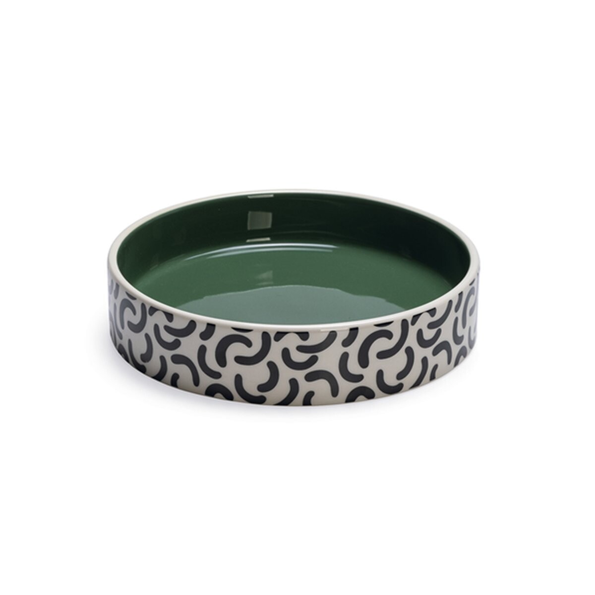 beeztees keramická miska mark černá/bílá 350 ml