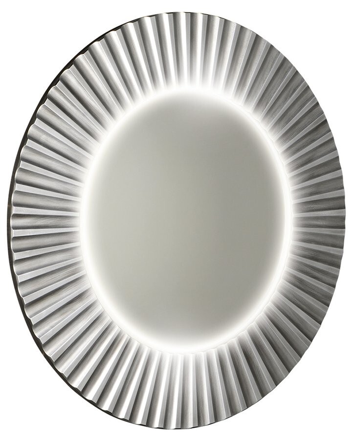 SAPHO PRIDE kulaté zrcadlo s LED osvětlením v rámu ø 90cm, stříbrná PD952