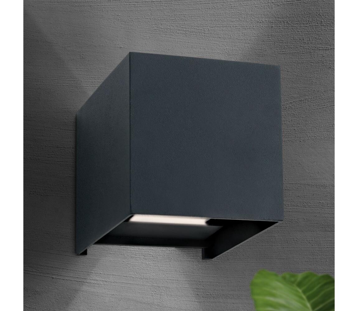 Orion Orion AL 11-1192 - LED Venkovní nástěnné svítidlo CUBE 2xLED/3W/230V IP54 antr.