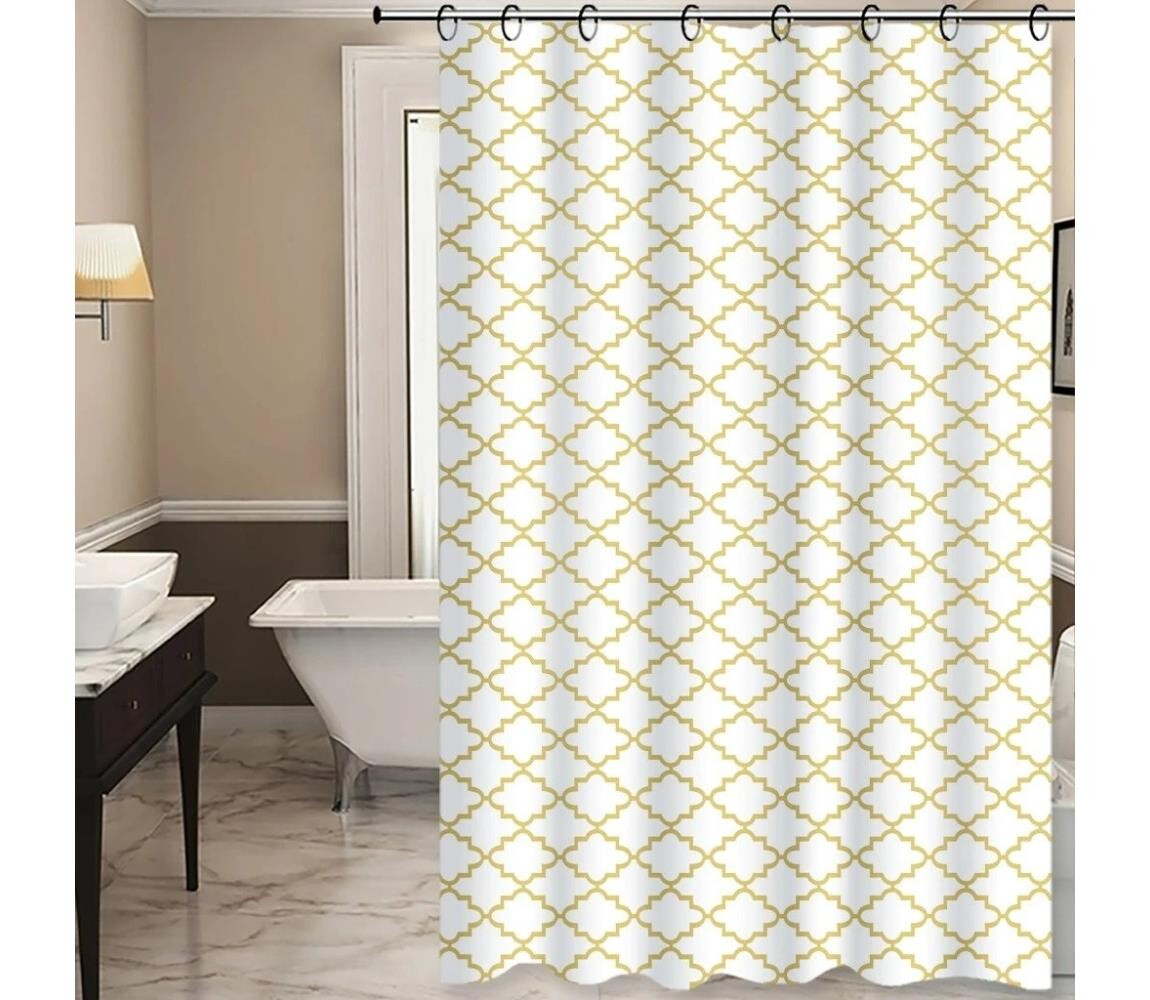 UTC Sprchový závěs TORO EASY 178x199 cm bílá/žlutá