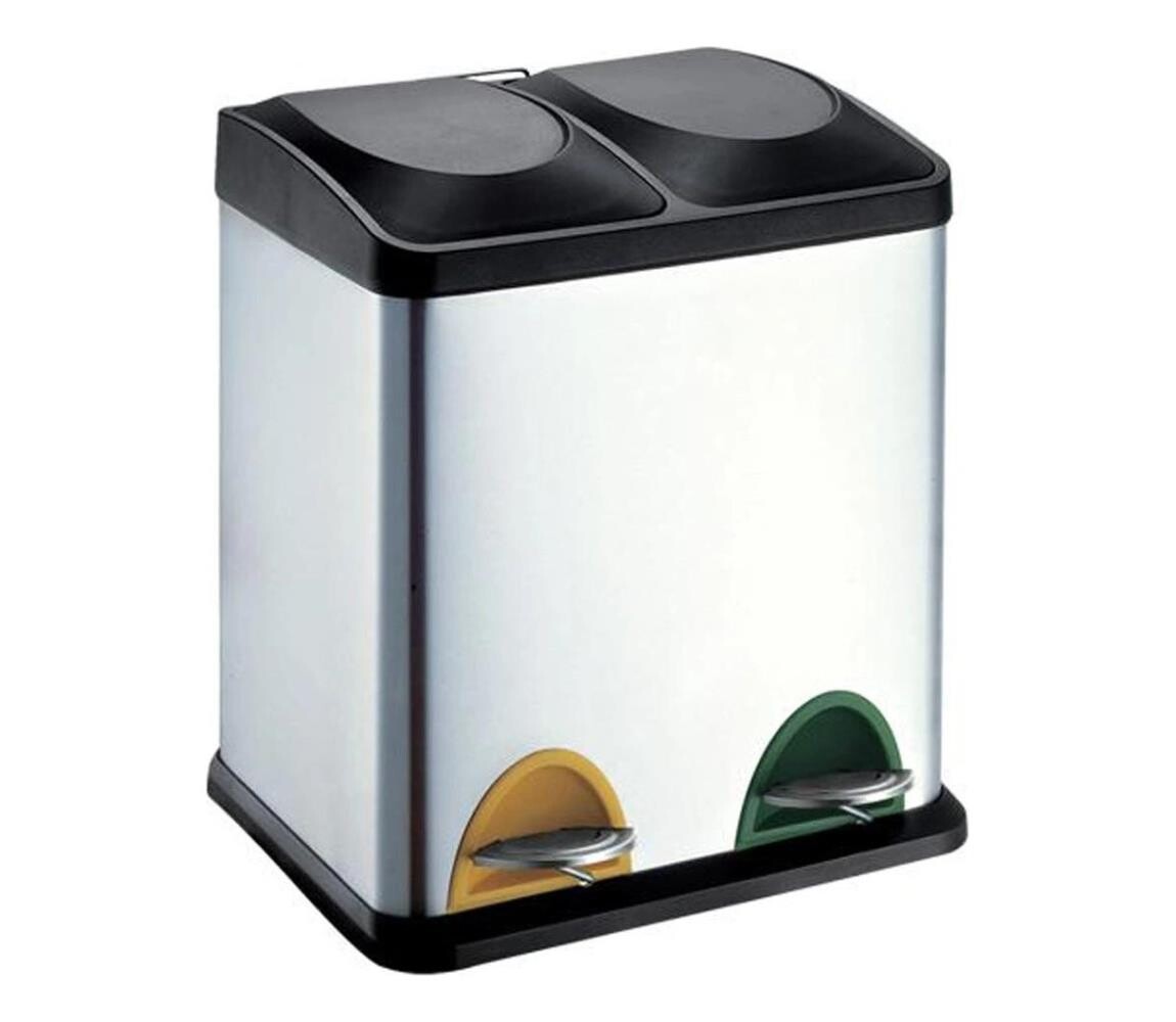 UTC Odpadkový koš na tříděný odpad 30 l černá/nerez