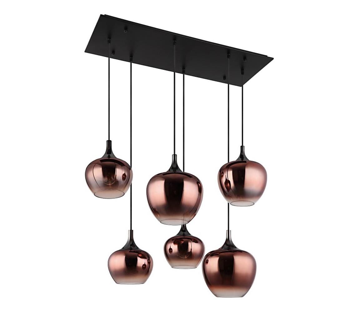 Globo Globo 15548-6HG - Lustr na lanku MAXY 6xE27/40W/230V hnědá/kouřová