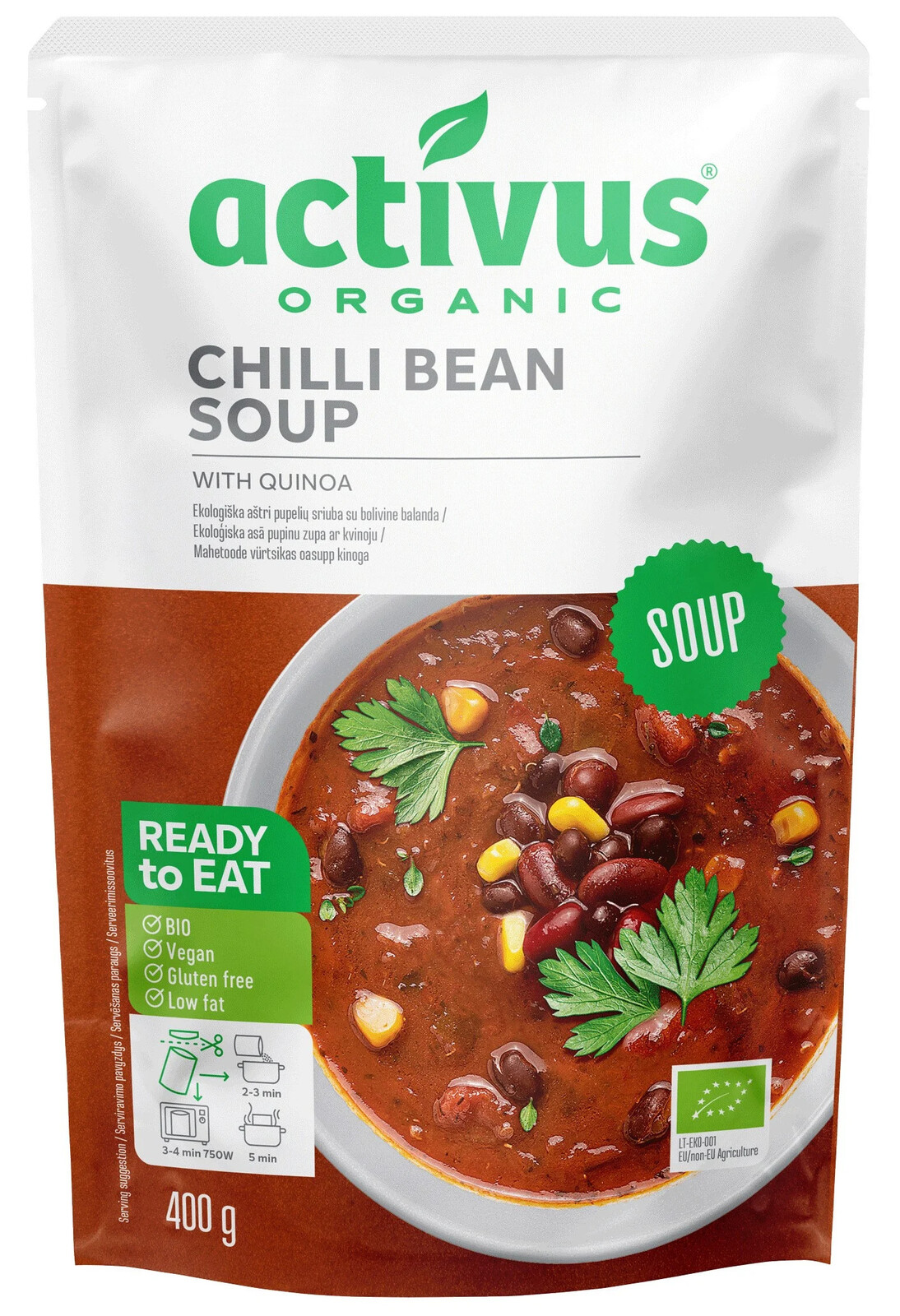 Activus Fazolová polévka s chilli a quinoou, 400 g