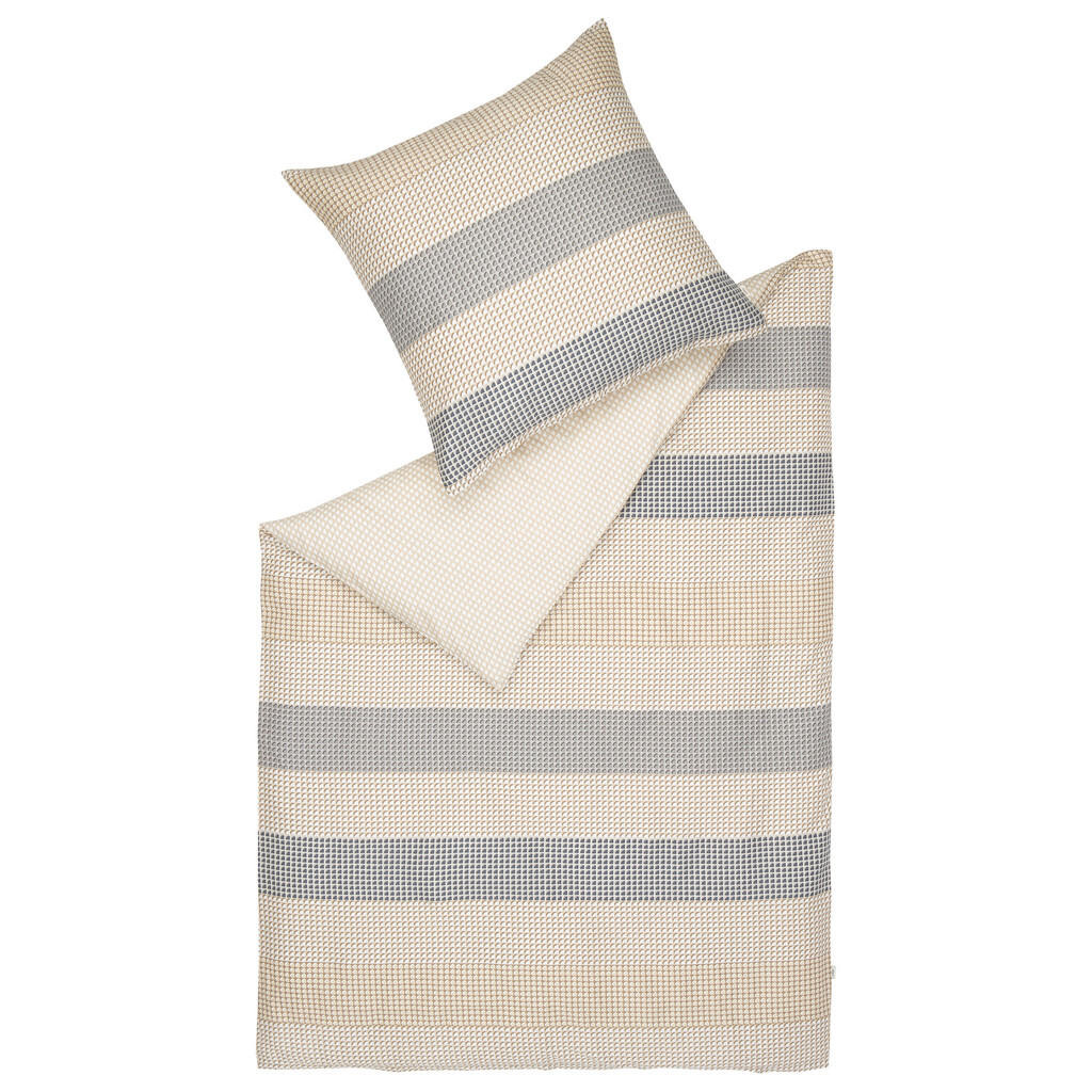 Esprit OBOUSTRANNÉ POVLEČENÍ, satén, krémová, vícebarevná, světle šedá, béžová, 155/220 cm