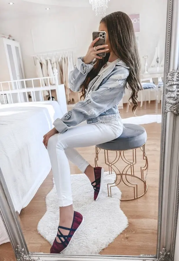 Gemre Pink Fabric Ballet Flats Janae