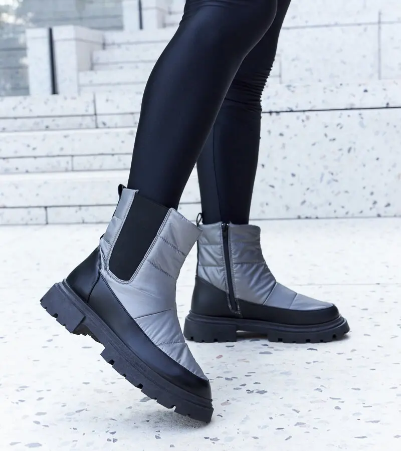 Gemre Grey insulated snow boots Galvani