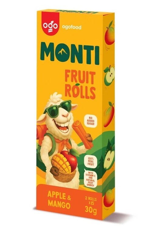 OGO MONTI Ovocná trubička Jablko & Mango 30 g