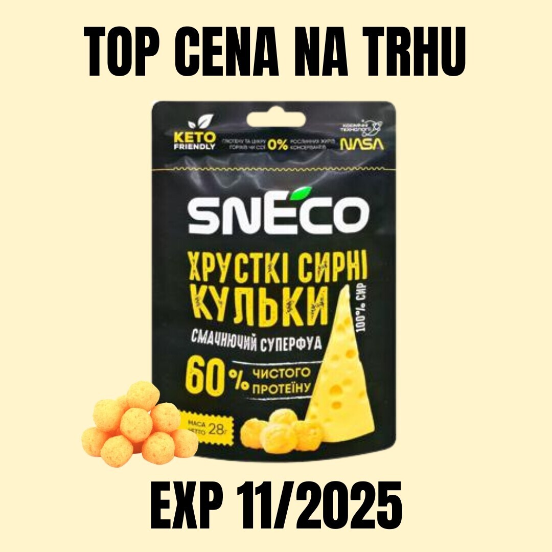 SNECO Sušený křupavý sýr SUPERFOOD 28 g EXP 11/2025