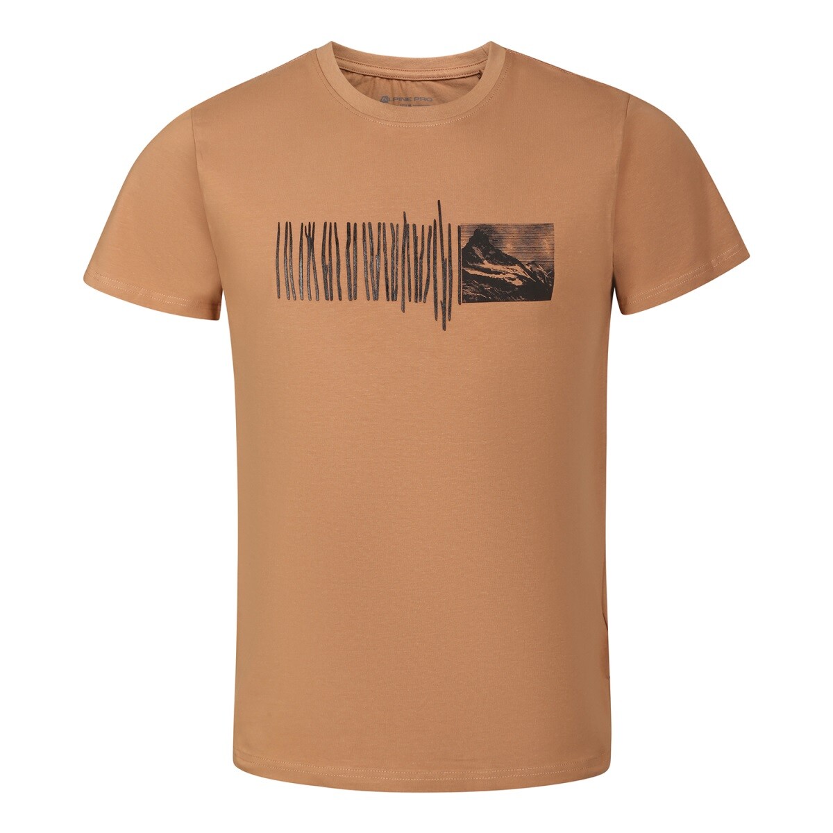 Pánské bavlněné triko alpine pro nord béžová s