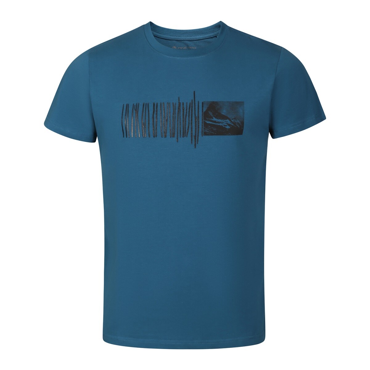 Pánské bavlněné triko alpine pro nord modrá s