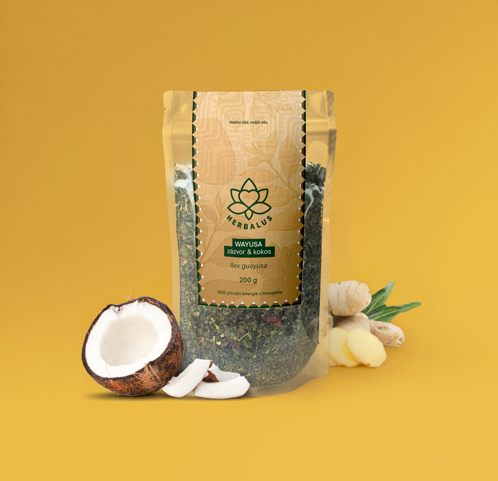 Herbalus Herbalus WAYUSA – zázvor & kokos