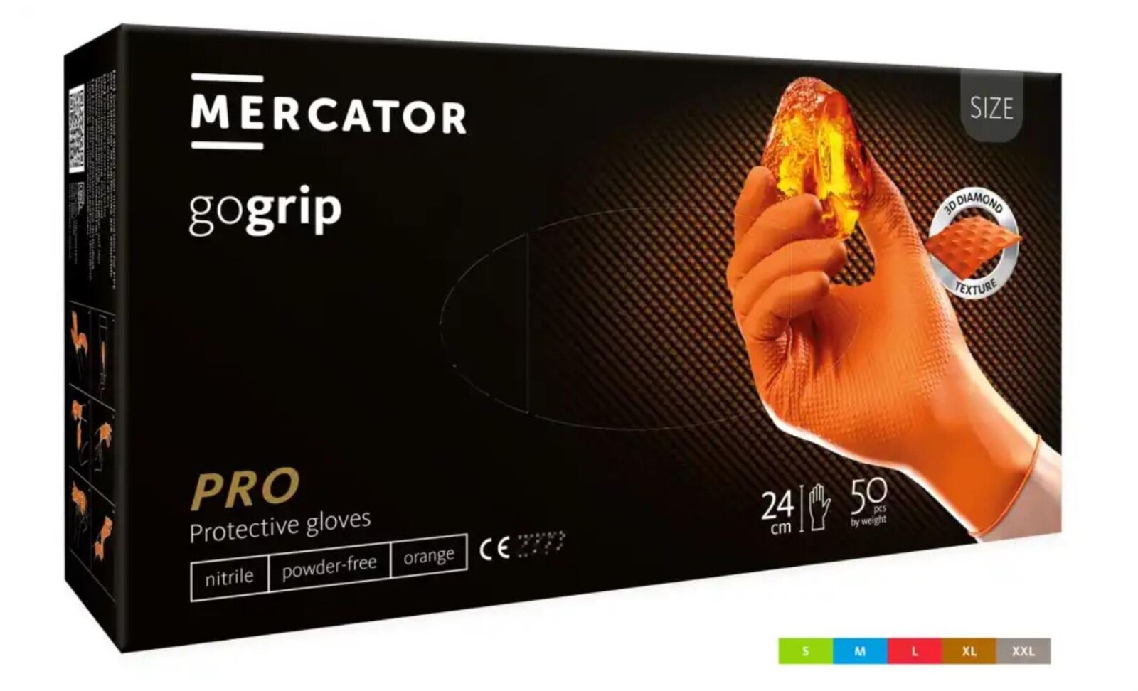 Rukavice Mercator Gogrip - oranžové, vel. L