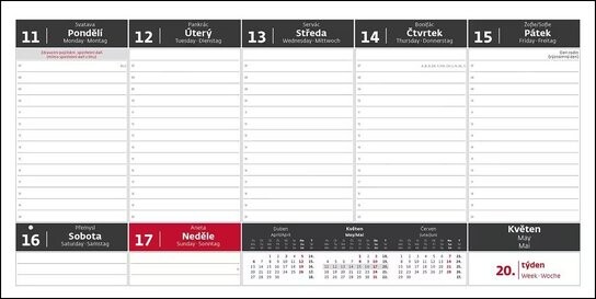 Plánovací kalendář Top Manager - stolní kalendář
