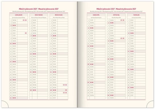 Týdenní diář Rivoli 2026 žlutozelený