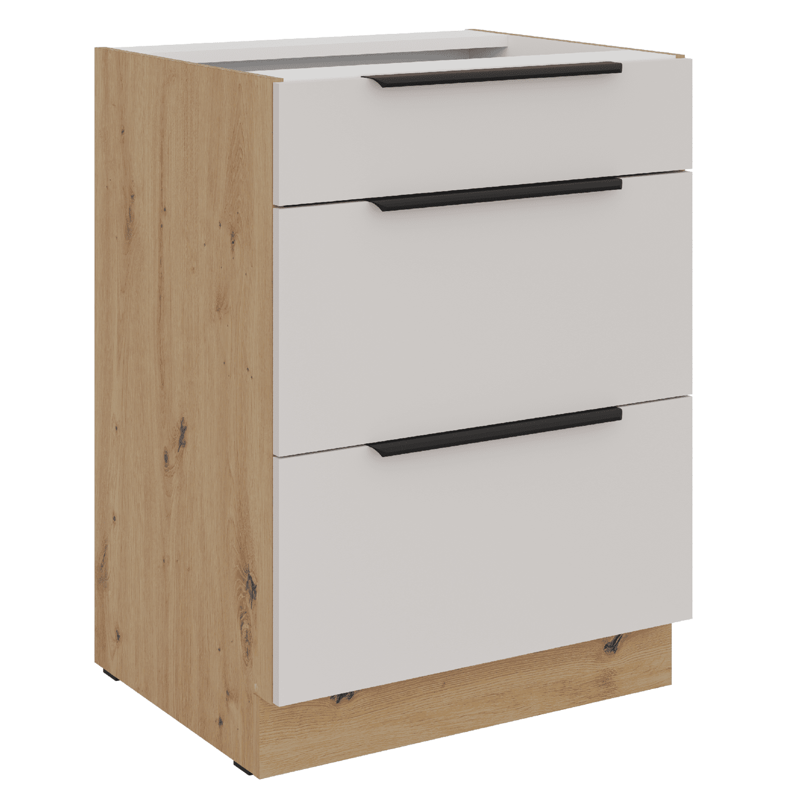 Spodní skříňka Solea 60 D 3S BB - Premium Box Barva korpusu: Dub artisan, Barva dvířek: Kašmír