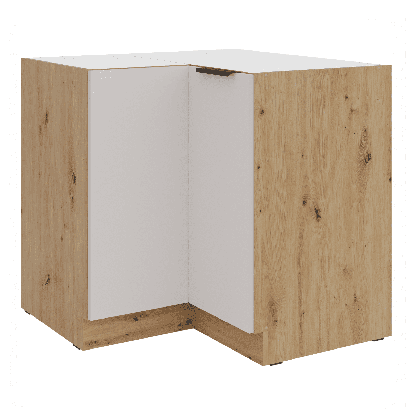 Spodní rohová skříňka Solea 90x90 DN 2F BB Barva korpusu: Dub artisan, Barva dvířek: Kašmír
