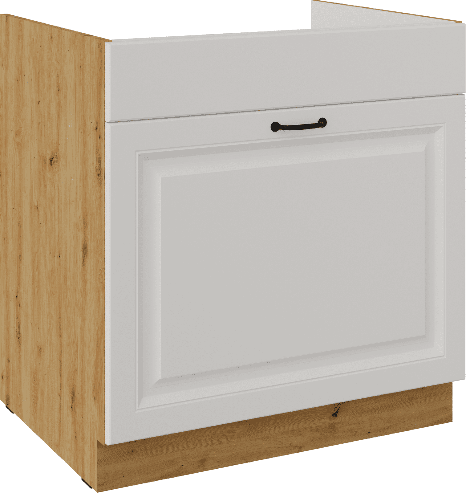 Spodní skříňka pod dřez Stilo 80 ZL 1S BB - Premium Box Barva korpusu: Dub artisan, Barva dvířek: Bílá