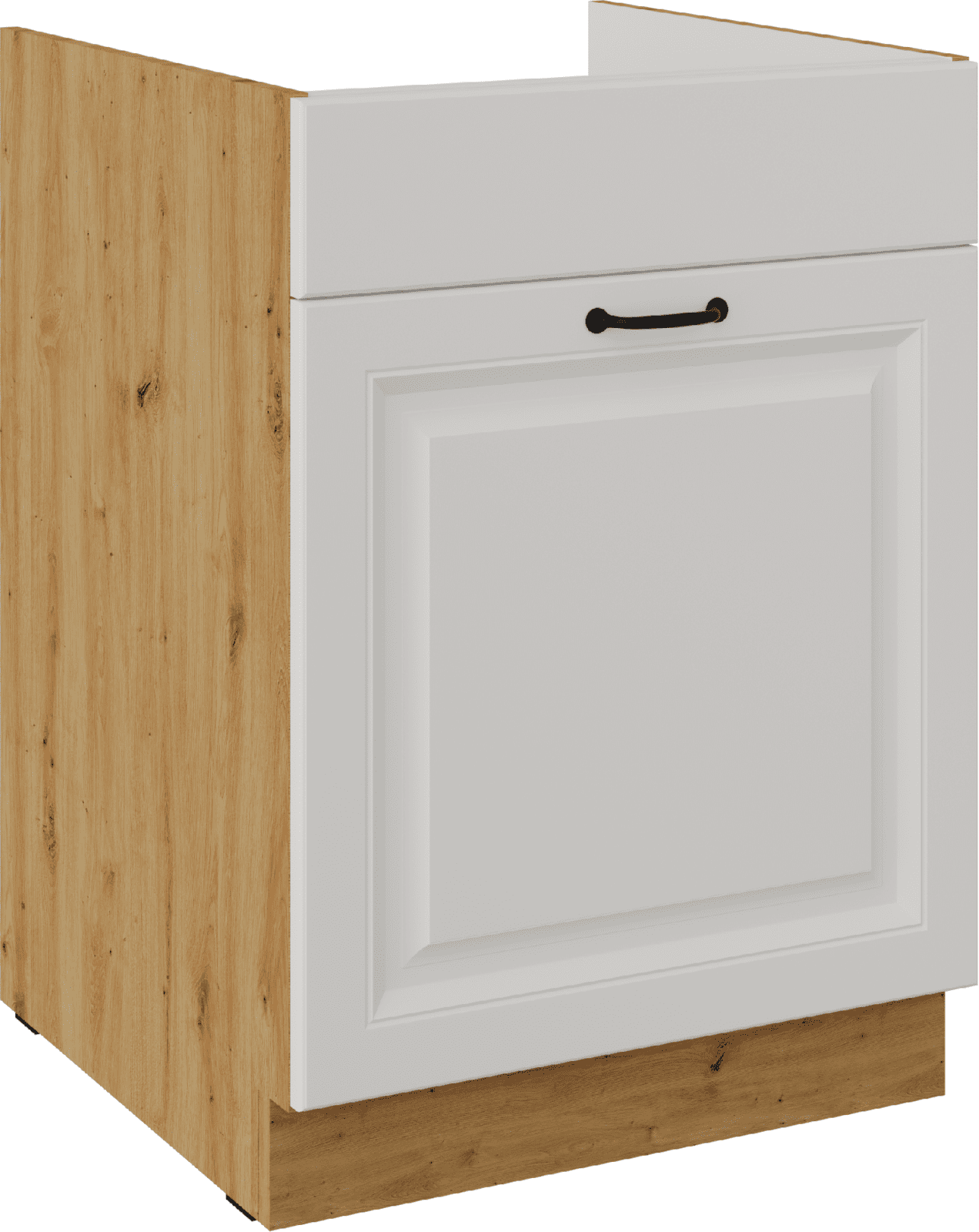 Spodní skříňka pod dřez Stilo 60 ZL 1S BB - Premium Box Barva korpusu: Dub artisan, Barva dvířek: Bílá