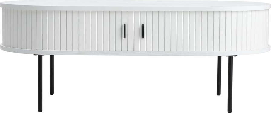 Bílý konferenční stolek v dekoru dubu 60x120 cm Nola – Unique Furniture