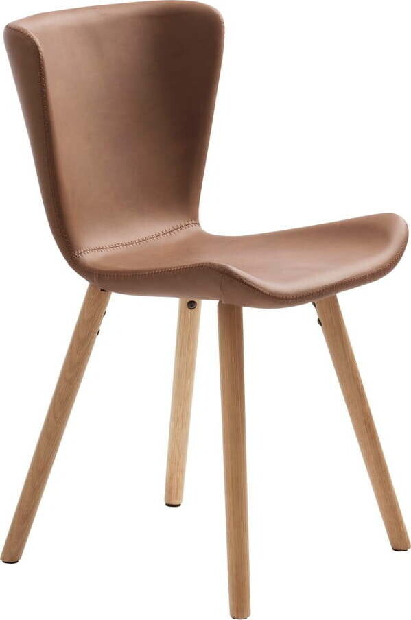 Hnědé kovové jídelní židle v sadě 2 ks Teslin – Unique Furniture