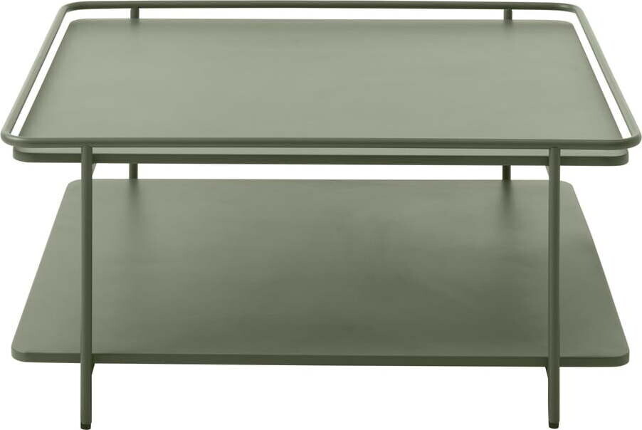 Zelený kovový konferenční stolek 75x75 cm Yuba – Unique Furniture