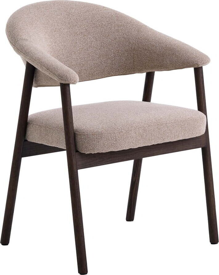 Béžové jídelní židle v sadě 2 ks s područkami z dubového dřeva Elk – Unique Furniture