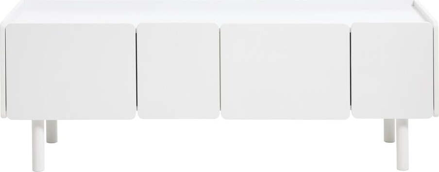 Bílý TV stolek 160x55x45 cm Bera – Unique Furniture