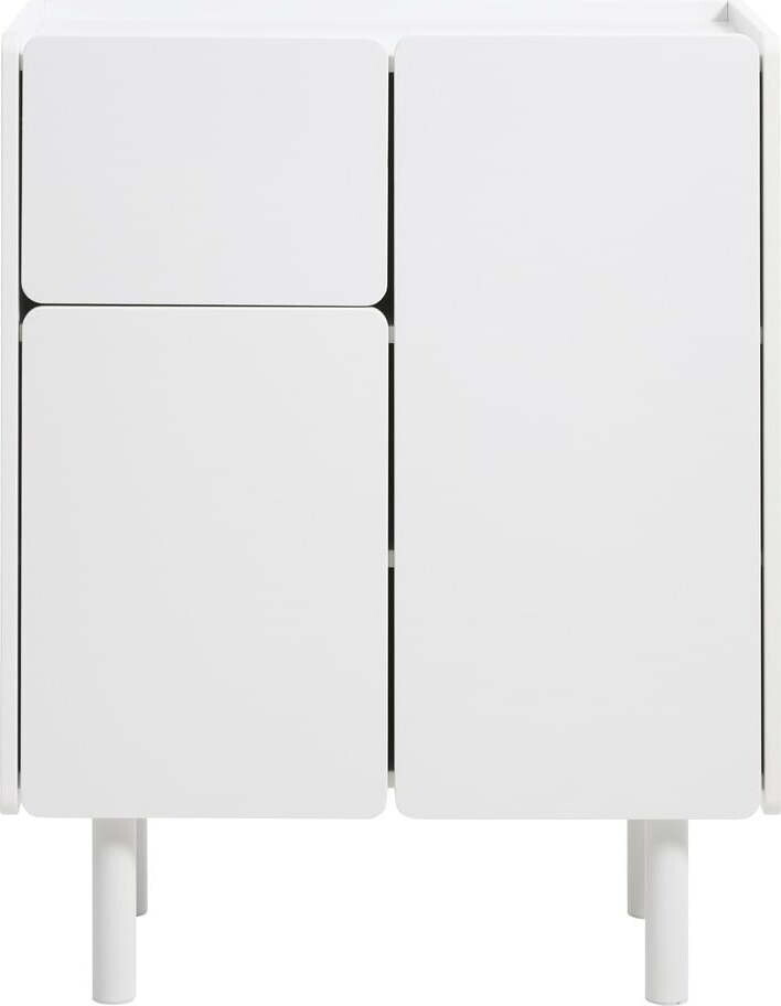 Bílá skříňka 80x100x40 cm Bera – Unique Furniture