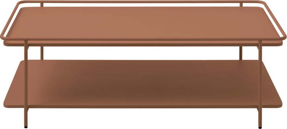 Kovový konferenční stolek v terakotové barvě 55x110 cm Yuba – Unique Furniture