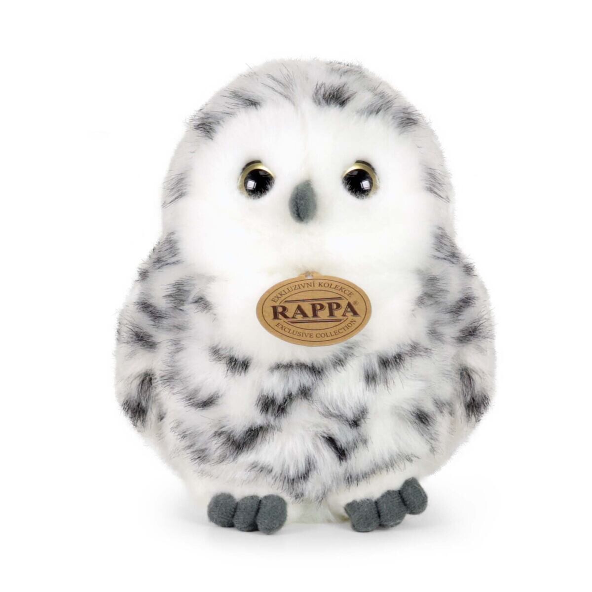 Rappa Plyšový pták sova žíhaná 17 cm ECO-FRIENDLY