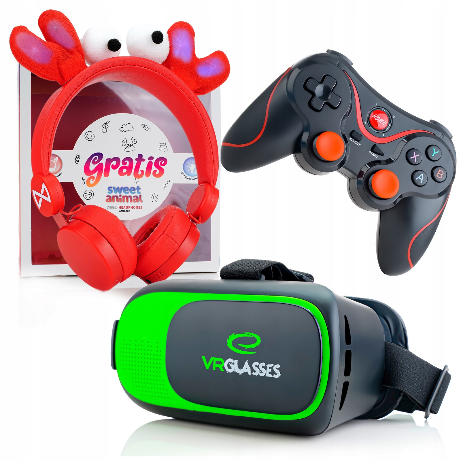 Brýle 3D Vr 360 Pro Telefon S Bluetooth Ovladačem Herní Set