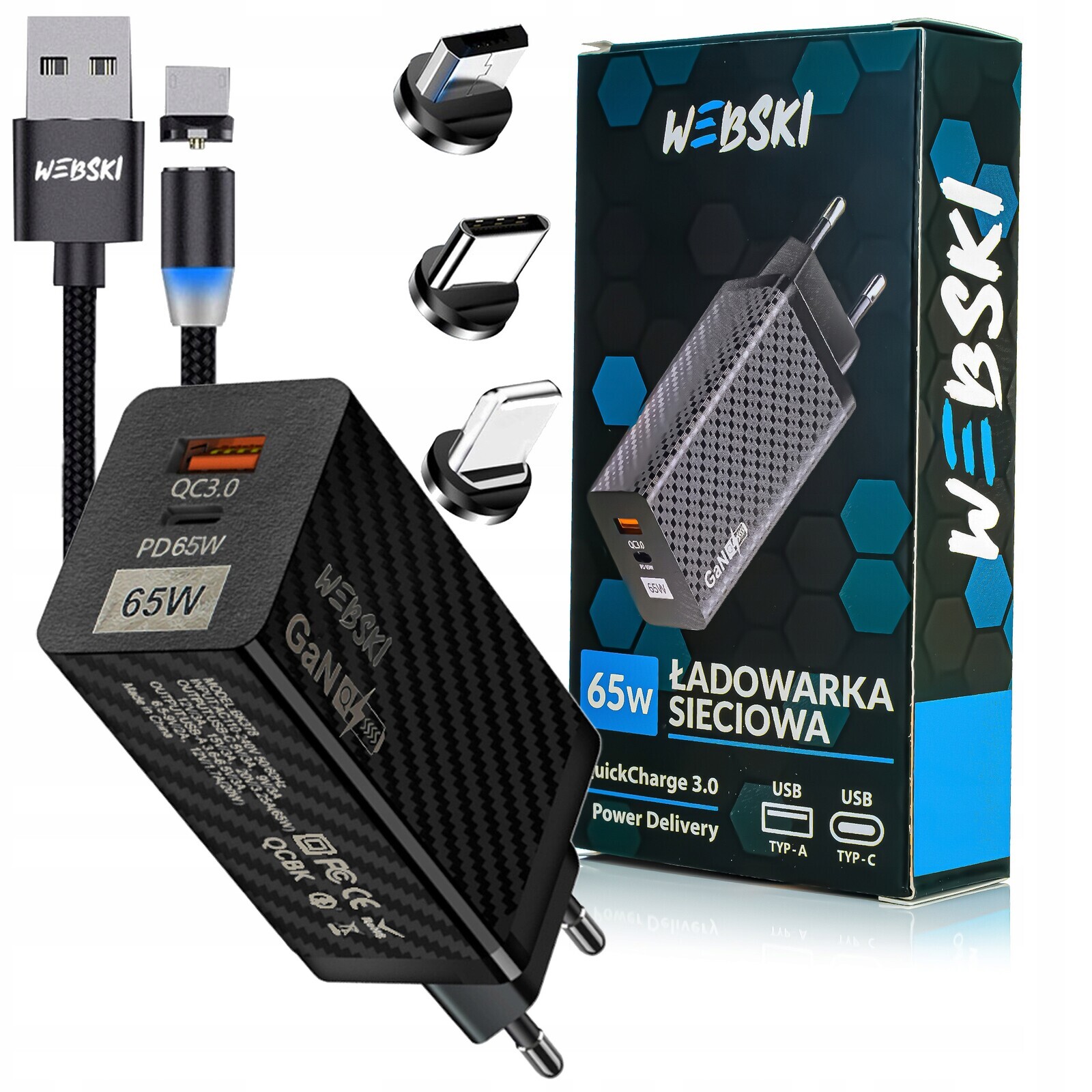 Síťová Nabíječka Usb Typ C 65 W Pd Quickcharge