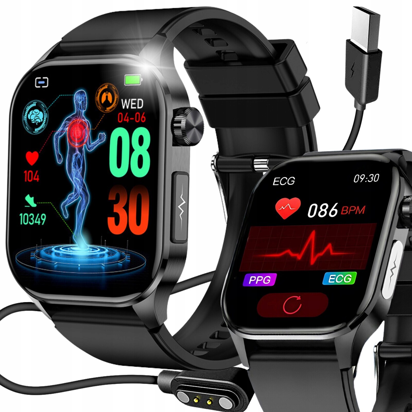 Chytré Hodinky Hodinky Menu Pl Hovory Ekg Měření Cukru Tlakoměr Dárek