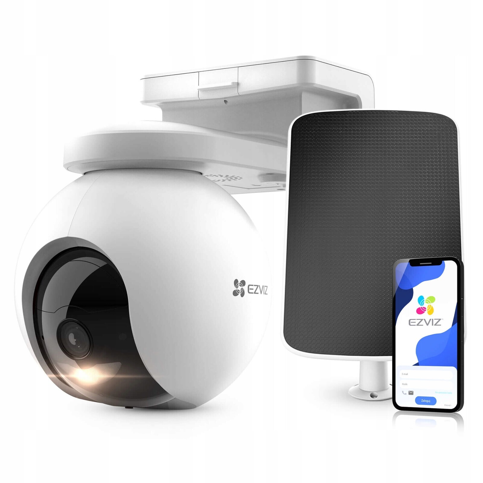 WiFi kamera s vlastním napájením Ezviz 2K+ HB8/SP solární panel