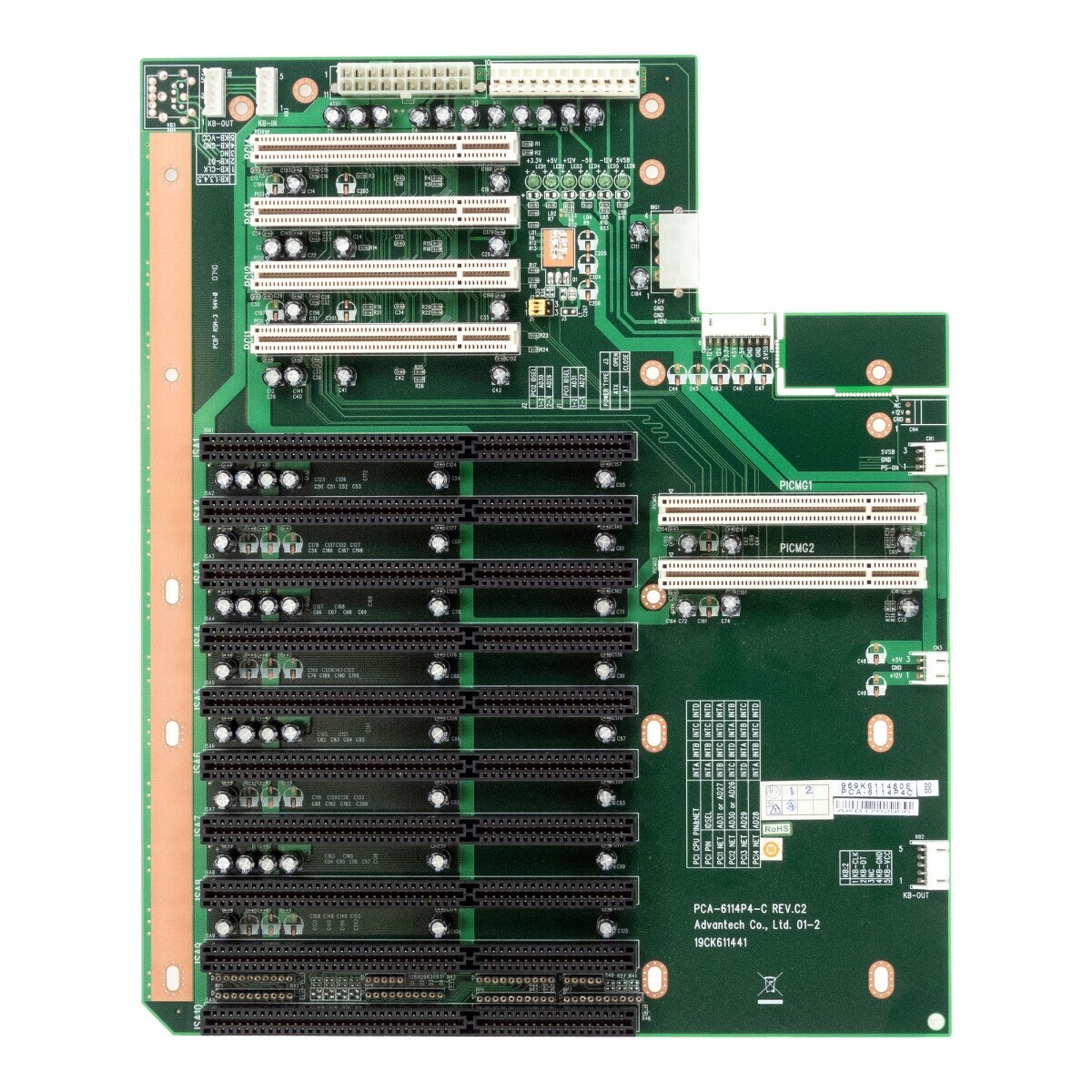 Advantech PCA-6114P4-C 14-SLOT Isa/pci Backplane pro Řadu ACP-4XXX/IPC-6XX