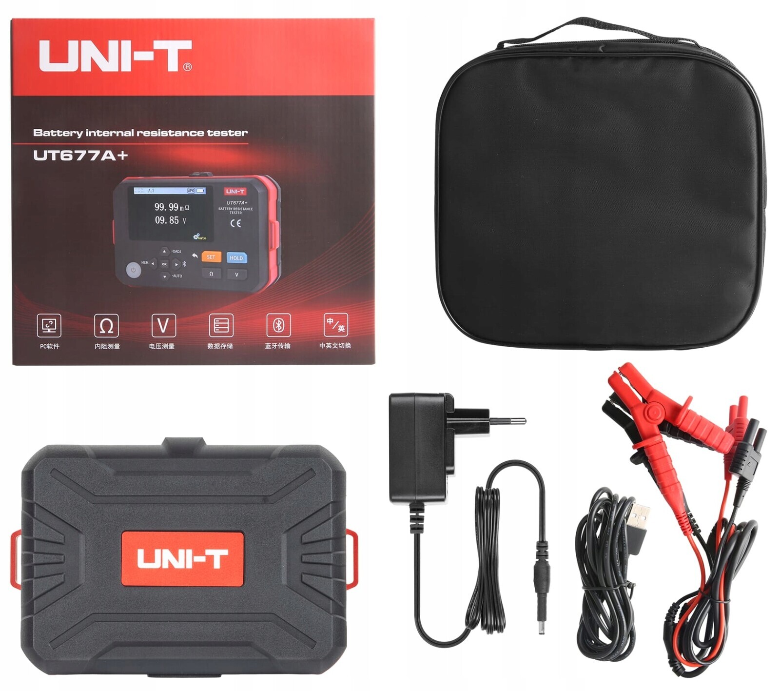 Profesionální tester vnitřního odporu akumulátorů Uni-t UT677A+