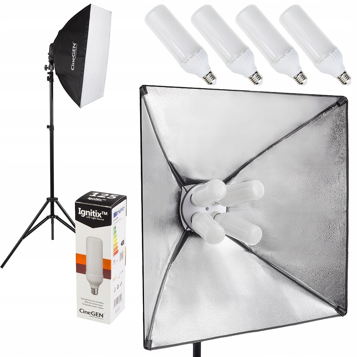 Sada se stativem Led lampa Softbox 40x40 cm 85W 5500K