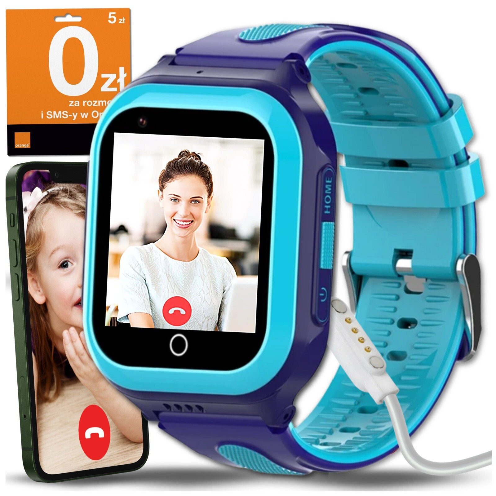 Chytré Hodinky Pro Děti Gps Hodinky Whatsapp Wifi Hovory 4G Fotoaparát Sim