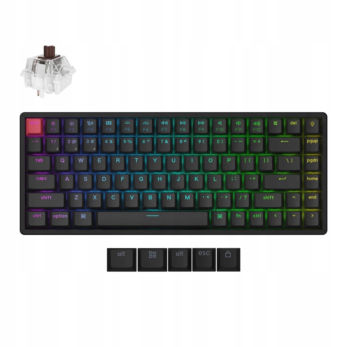 Keychron K2 Bezdrátová mechanická klávesnice Qmk V3 Brown Switch K2X-C3