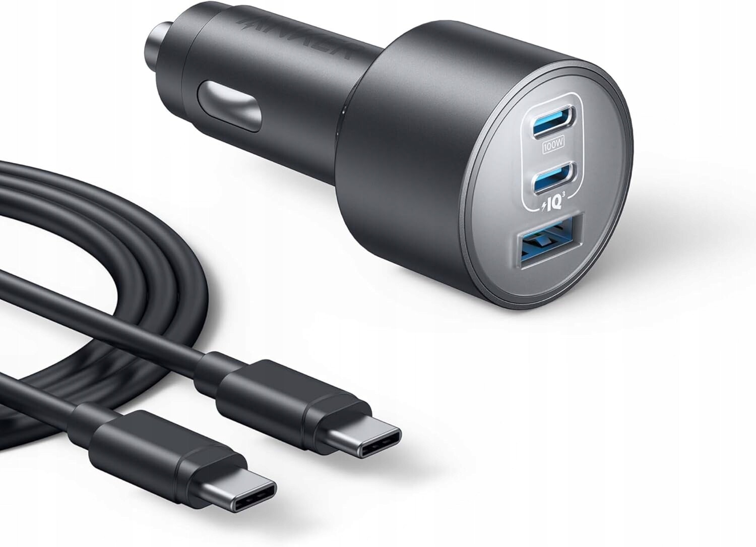 automobilová Anker Usb-c 167,5W Max 3-portová Usb-c Usb A kabel