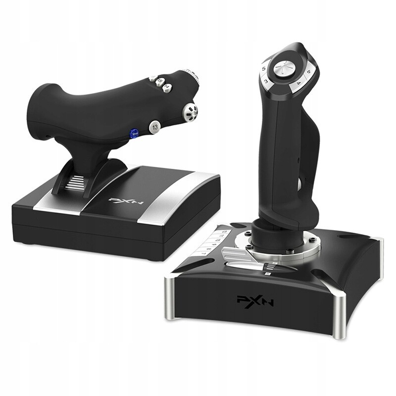 2 x Joystick PXN-2119 pro Pc, realistický letový ovladač s škrticí klapkou
