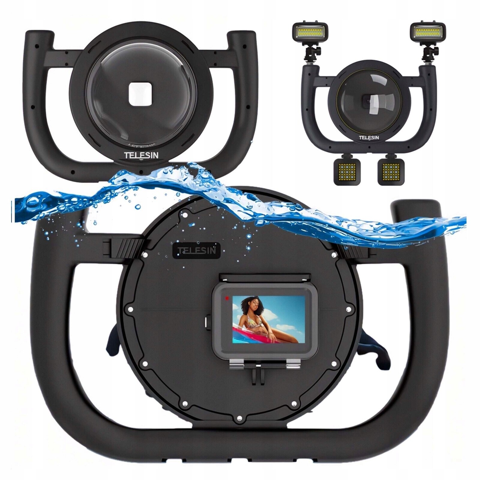 Vodotěsné pouzdro Port Dome pro GoPro 13 12 11 10 pro plavání a potápění