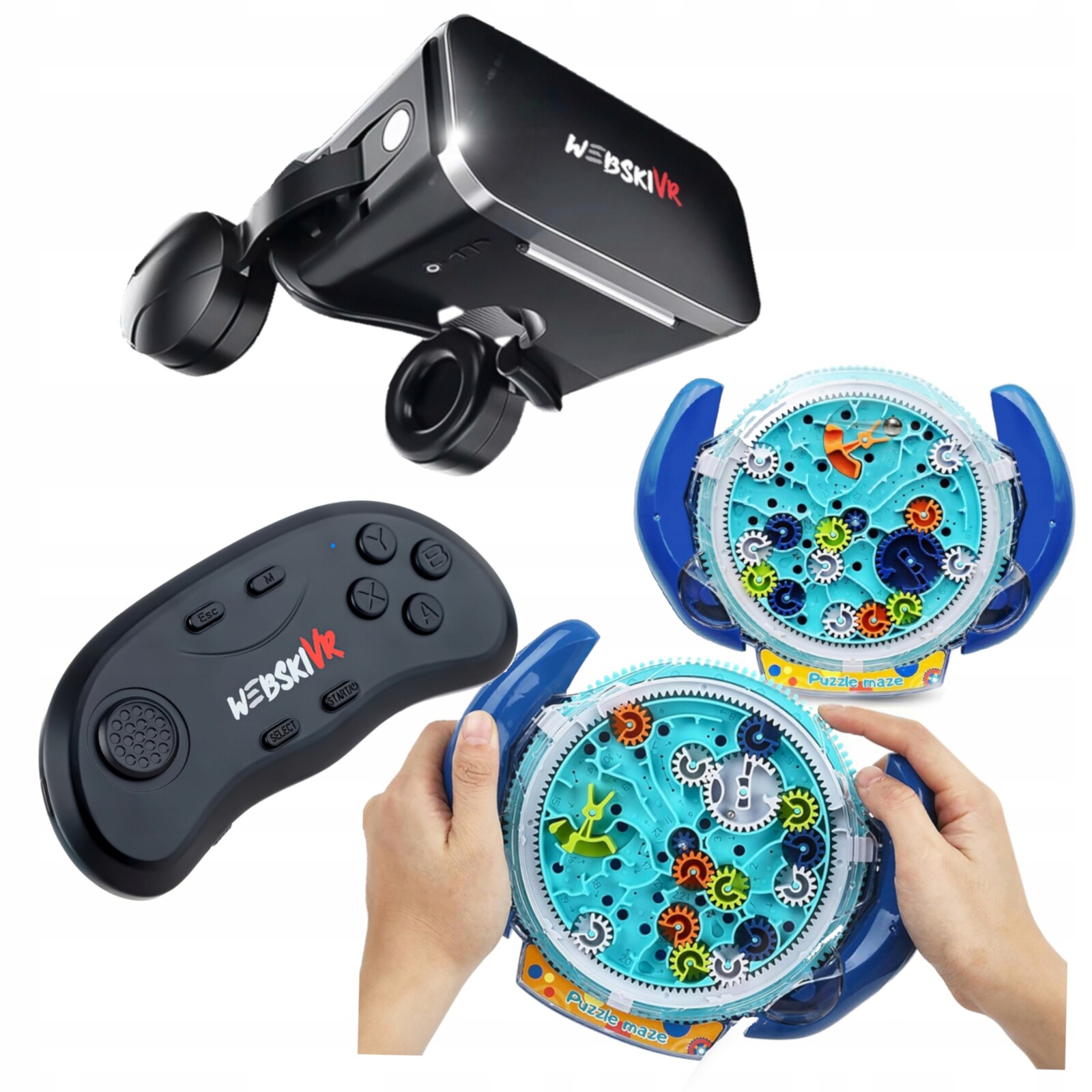 Brýle Vr 360 Stupňů+gamepad+editační Dovednostní Hra Labitynt