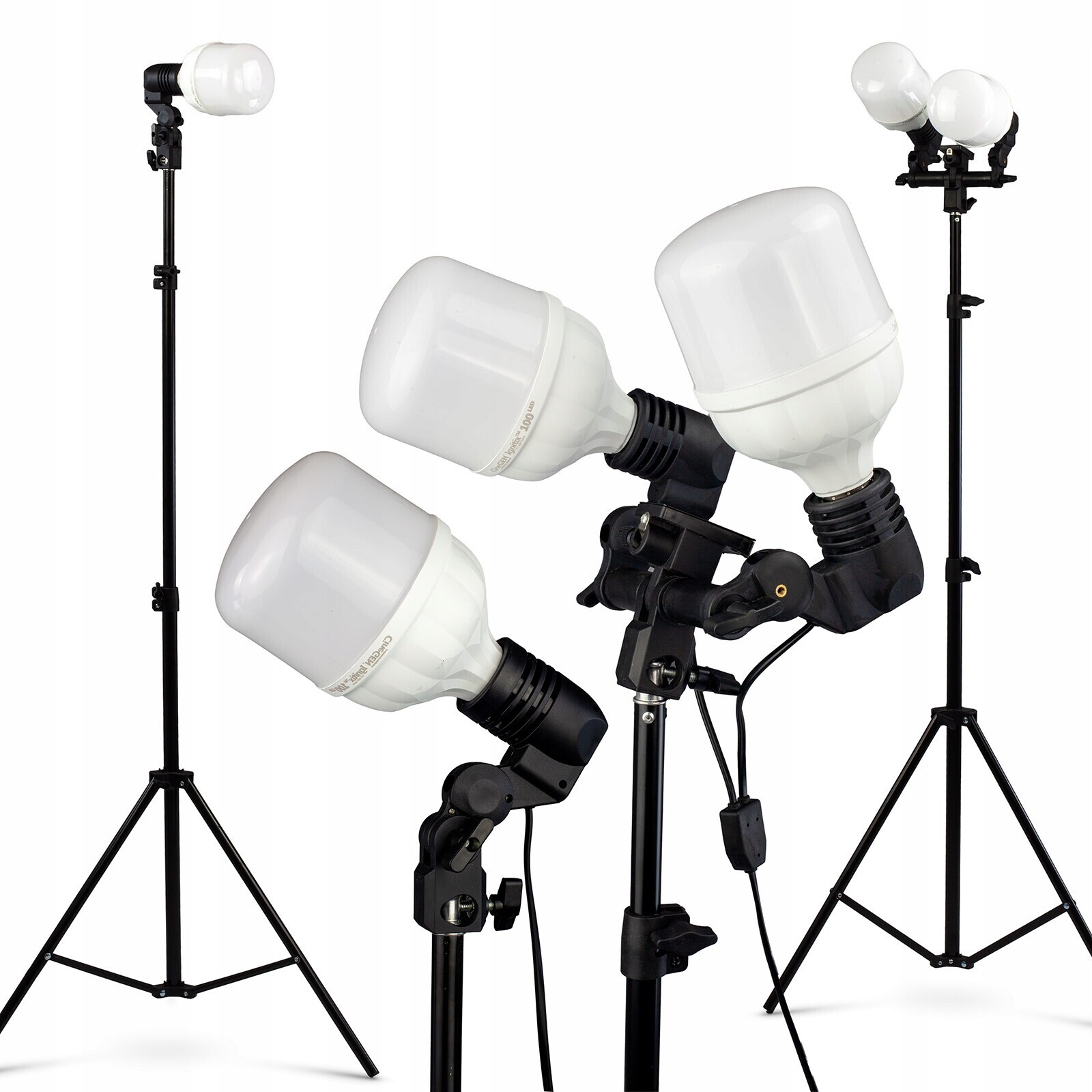 Sada Led Studiových Lamp MIX 200W 100W 5500K Stativ 200CM