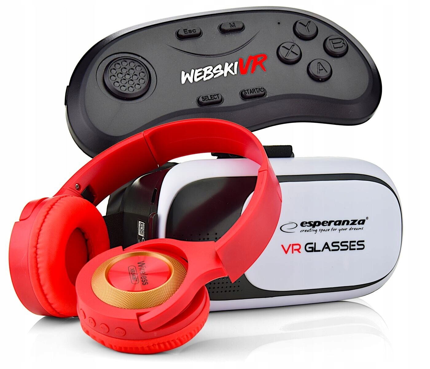 dárek Pro Chlapce Brýle Vr 360 Až 7 Palců +sluchátka Gamepad Bluetooth