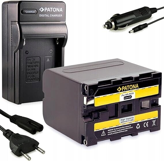 Nabíječka Patona 3v1 akumulátor NP-F970 6600mAh Kamera Sony/Kamera/Monitor