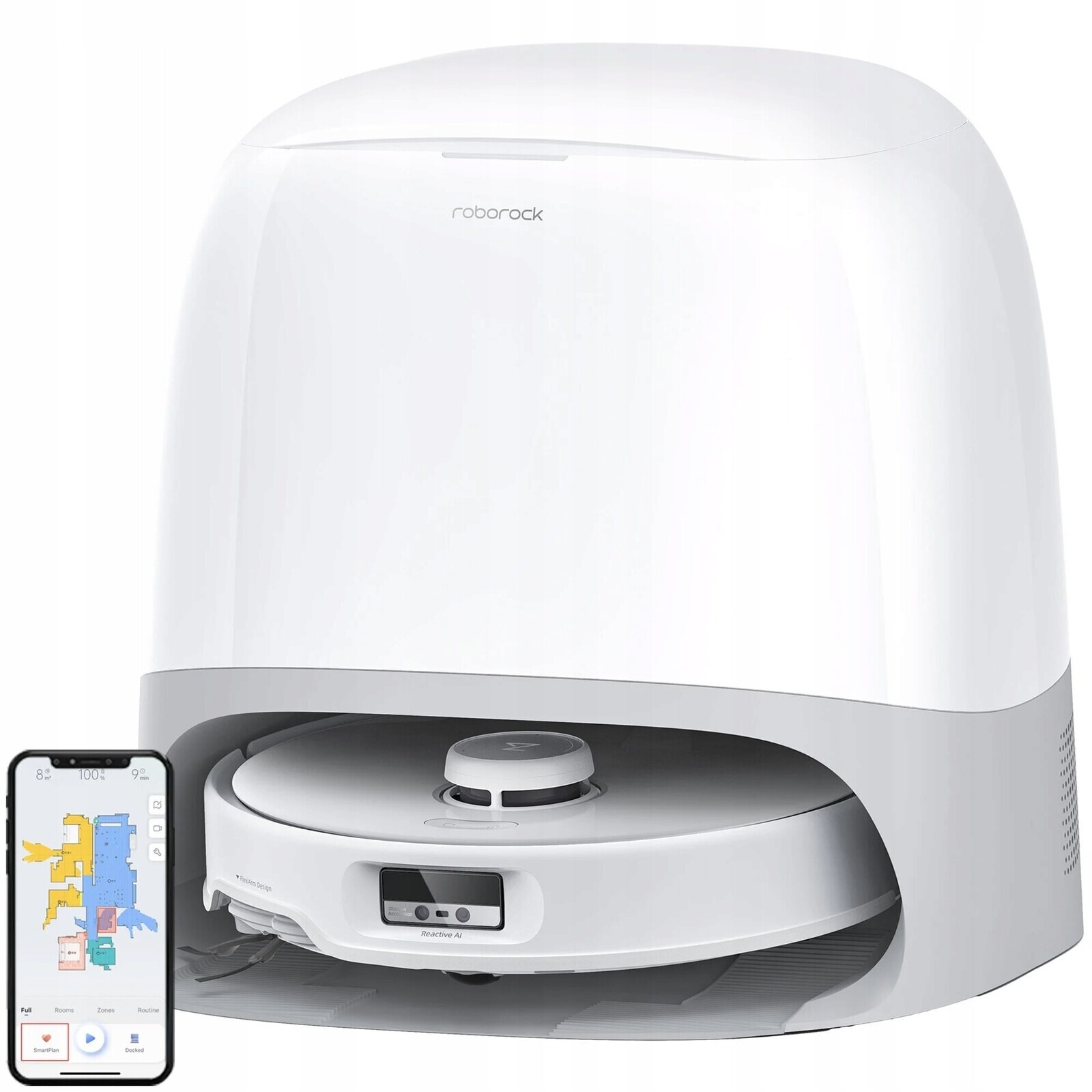 2 x Automatický inteligentní Uklízecí Robot Roborock Qrevo Curv 5A1 185