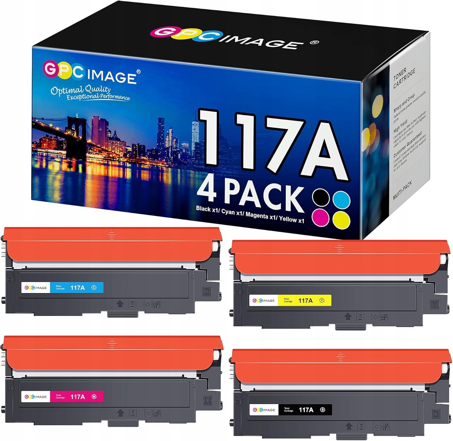 Toner 117A Gpc pro Hp 178/179/150nw Sada 4ks s čipem